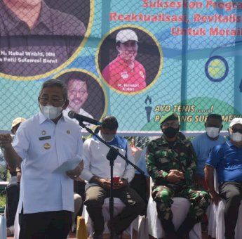 Buka Kejuaraan Ketua PELTI 2021, Gubernur Ali Baal: Langkah Awal Memajukan Olahraga Tennis di Sulbar