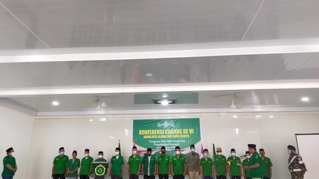 Pengurus GP Ansor Kota Palopo Dilantik di Aula Pesantren Datuk Sulaiman, Minggu (10/10/2021).