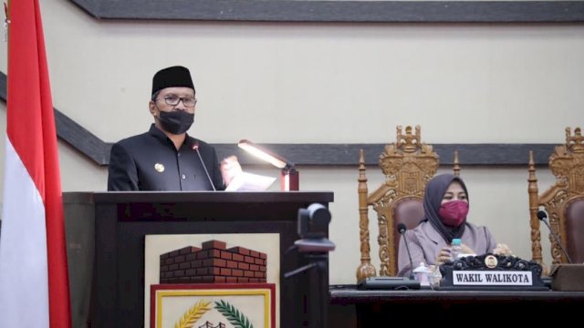 Suasana rapat paripurna DPRD Makassar dengan agenda pengesahan Ranperda RPJMD 2021-2026 menjadi Perda, Kamis (19/8/2021).