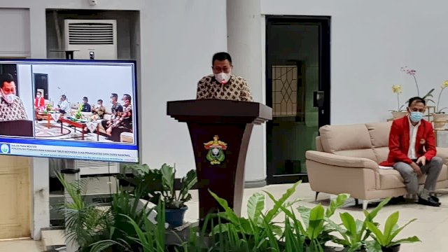 Suasana deklarasi BP2-KTI yang digelar di Auditorium Prof Ahmad Amiruddin, Fakultas Kedokteran Universitas Hasanuddin Makassar, Kamis (21/10/2021). Foto: Istimewa