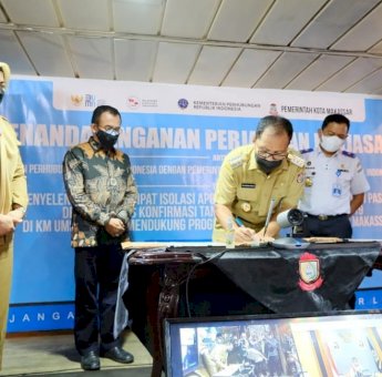 Ketua DPRD Makassar Hadiri MoU Pemkot-Kemenhub Tentang Pengoperasian Isolasi Apung