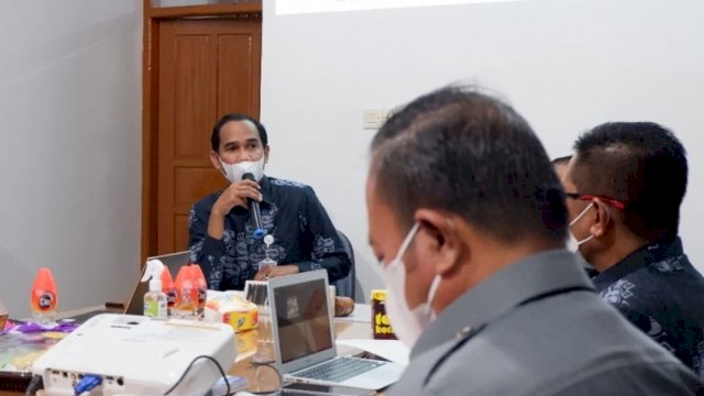 Ketua Dewan Pendidikan Kota Makassar yang juga Ketua DPRD Makassar, Rudianto Lallo dalam FGD yang digelar pada Kamis (2/9/2021).