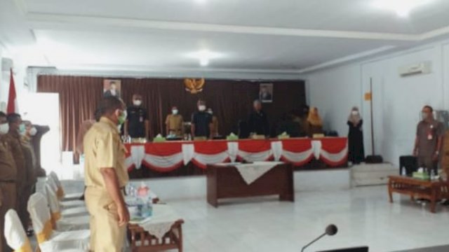 Rapat Paripurna DPRD Kabupaten Buton Tengah, Senin (26/07/2021).