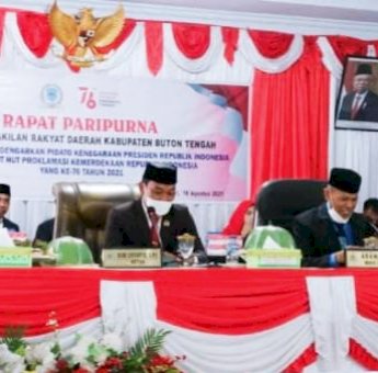 Di Rapat Paripurna HUT RI ke-76, Ini Pesan Bupati Buteng Samahuddin