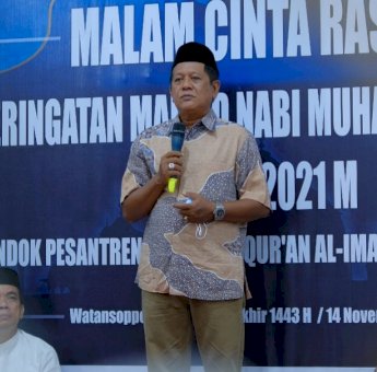 Malam Cinta Rasulullah, Ponpes Tahfizhul Qur’an Al-Imam Hafsh Soppeng Gelar Maulid 1443 Hijriah