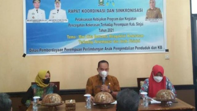 Rapat Koordinasi Lintas Sektor Pemkab Sinjai, Kamis (18/11/2021).
