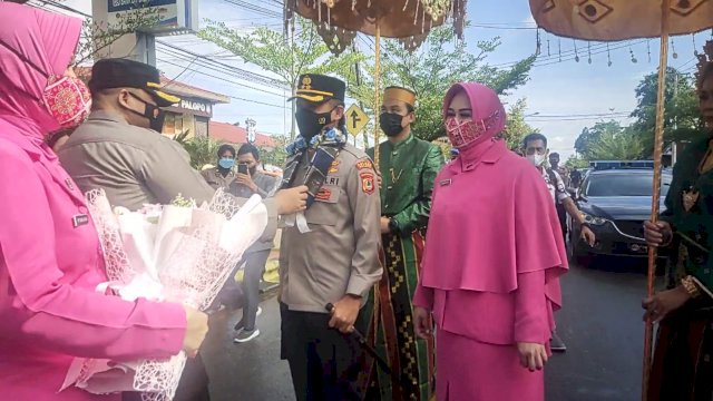 Pisah Sambut Kapolres Baru di Mapolres Palopo, Sabtu (20/11/2021).