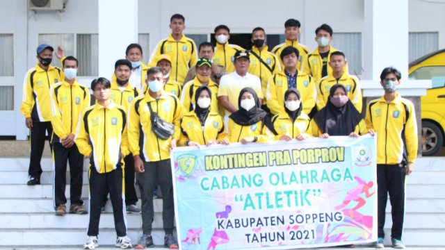 Pelepasan Atlet Kabupaten Soppeng yang akan mengikuti Pra-Porprov Sulsel.