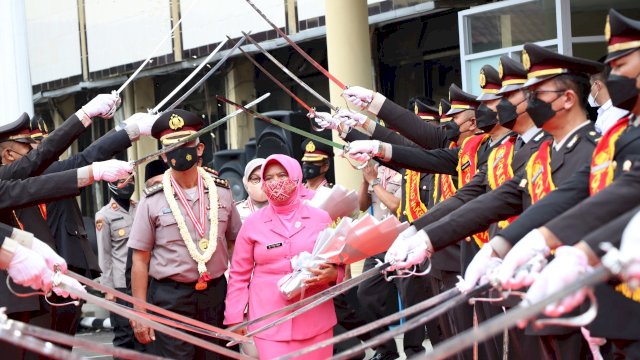 Upacara Purna Bakti di Mapolres Meteo Jakarta Barat, Selasa (30/11/2021).