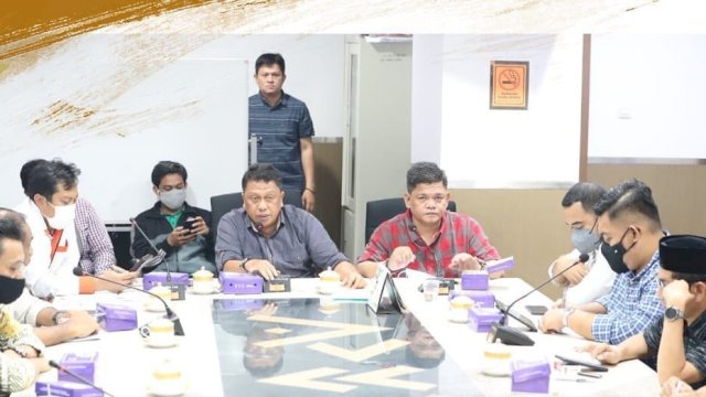 Suasana RDP Komisi C DPRD Makassar, Jumat (15/10/2021). 