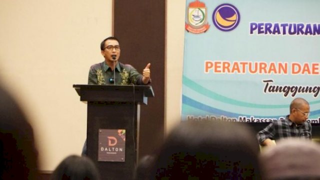 Anggota DPRD Makassar Mario David, meggelar Sosialisasi Perda, Sabtu (20/11/2021).