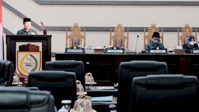 DPRD Makassar Gelar Paripurna Penyampaian Walikota Terhadap Pandangan Fraksi