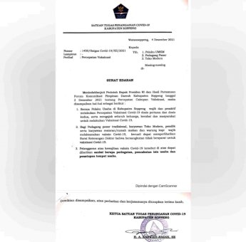 Surat Edaran Satgas Covid-19 Kabupaten Soppeng: Wajib Untuk Pedagang, Jika Tidak! Ini Sanksinya