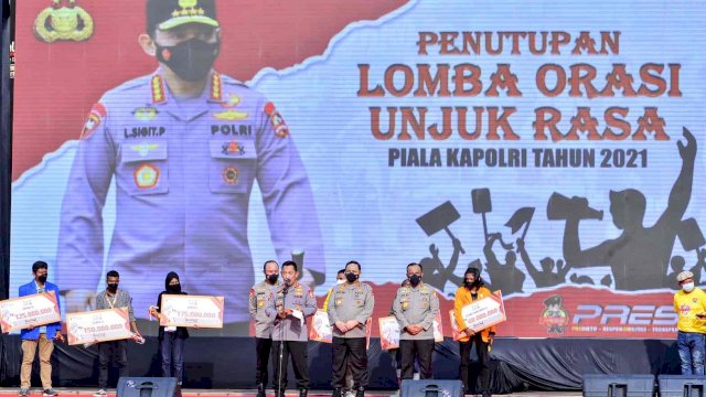 Lomba Orasi Unjung Rasa Piala Kapolri 2021, Jumat (10/12/2021).