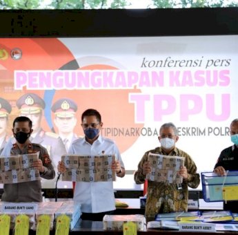Bareskrim Polri Sita Uang Rp 338 Miliar Dari TPPU Kasus Narkotika dan Obat Ilegal