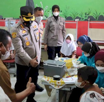 Polresta Bandara Soekarno-Hatta Gelar Vaksinasi Anak 6-11 Tahun
