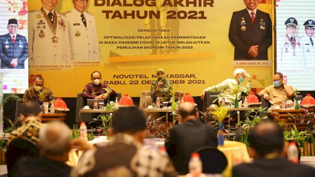 Diskusi akhir tahun kebijakan pemerintah Parepare, di Novotel Makassar, Rabu (22/12/2021).