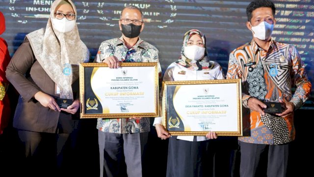 Pemkab Gowa Raih Penghargaan Keterbukaan Informasi Dari KI Sulsel