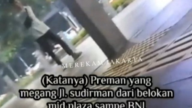 Tangkapan Layar Video Pemalak yang mabuk di Tanah Abang.