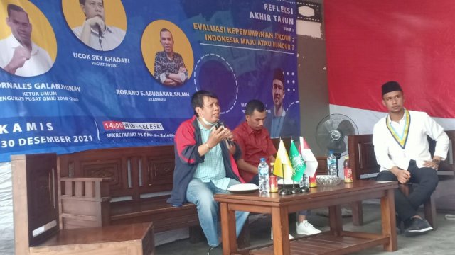 Dialog Refleksi Akhir Tahun yang digelar PMII Nusantara di sekretariat PB PMII, Kamis (30/12/2021).