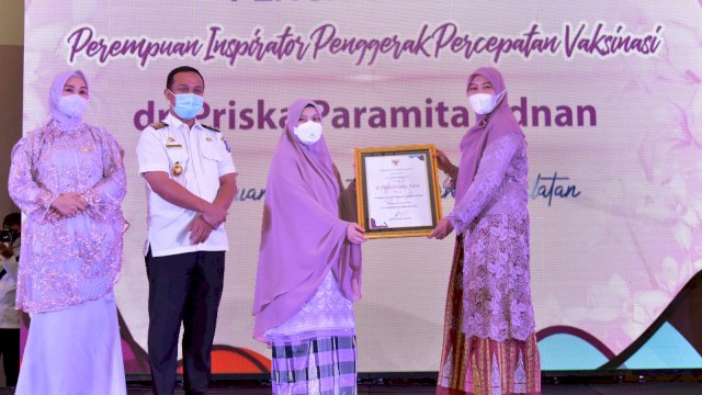 Mampu Dorong Cakupan Vaksinasi Covid-19, Priska Adnan Raih Penghargaan