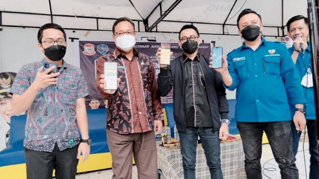 Sekretariat DPRD Makassar kembali menyosialisasikan aplikasi Ajamma kepada masyarakat dengan melibatkan KNPI Makassar, Kamis (9/12/2021).