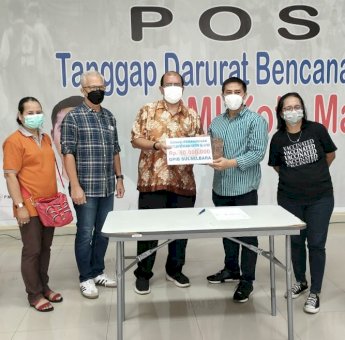 PMI Makassar Terima Donasi 10 Juta Dari Mupel GPIB Sulselbara Untuk Disalurkan ke Korban Gempa di Selayar