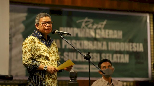 Wali Kota Parepare Taufan Pawe, memberikan arahan pada Rapat Pengurus Pimpinan Daerah PPI se-Sulawesi Selatan. Sabtu (08/01/2022).