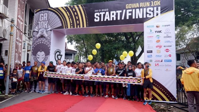 1.200 pelari ikut pada event Gowa Run 10K yang digelar Gowa Runners, Minggu (09/01/2022). (Istimewa)