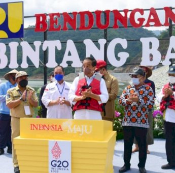 Presiden Jokowi Resmikan Bendungan Bintang Bano Sumbawa Barat