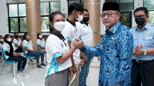 Pengurus PODSI Kabupaten Gowa saat berkunjung di Baruga Karaeng Galesong, Kantor Bupati Gowa, Senin (17/01/2022). (Istimewa)