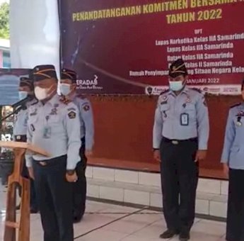 Lapas Kelas II A Samarinda Ikut Serta Deklarasi Janji Kinerja, Bangun Zona Integritas Menuju WBK-WBBM