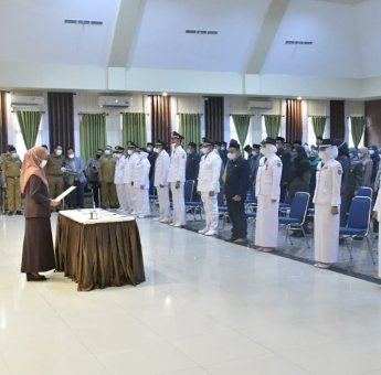 Penyegaran Organisasi, Indah Putri Lantik 153 Pejabat Lingkup Pemkab Luwu Utara