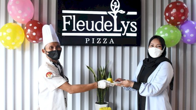 Fleudelys Pizza resmi membuka Outletnya di Terminal 2D Bandara Soekarno-Hatta Hari ini, Kamis (20/01/2022).