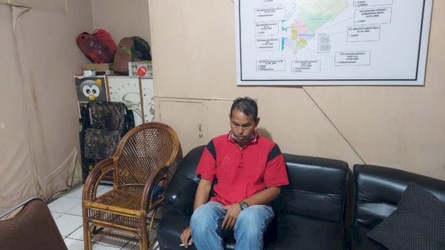 Muh Ali, supir truk tronton yang terlibat kecelakaan beruntun diamankan di Polres Balikpapan, Jumat (21/1/2022).