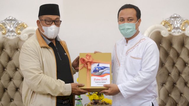Plt Gubernur Sulsel, Andi Sudirman Sulaiman saat menerima perwakilan LKPP RI di Rujab Wakil Gubernur Sulsel, Jumat (21/1/2022).