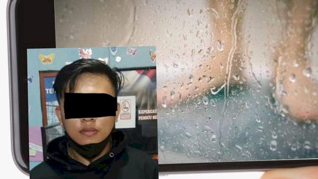 AP (23) Pelaku Perekam Mahasiswi Saat Sedang Mandi di Indekos Minahasa.