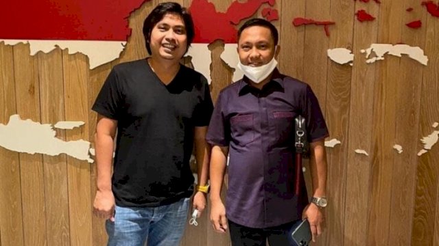 FOTO: Ketua Umum BPP Hipmi Mardani H Maming, bersama Korwil Indonesia Timur BPP Hipmi Herman Heizer.