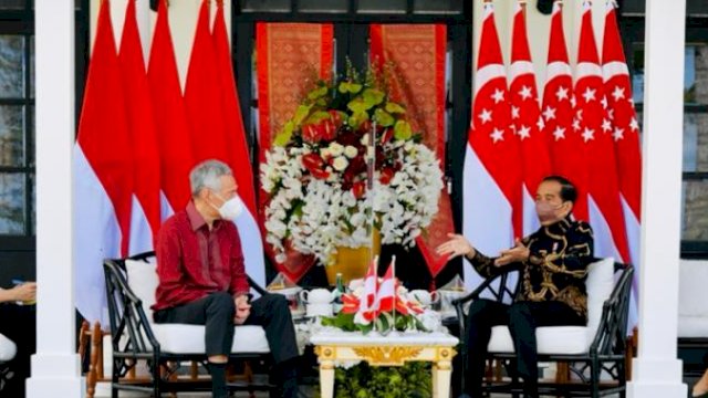 Presiden Jokowi bersama PM Lee Hsien Loong