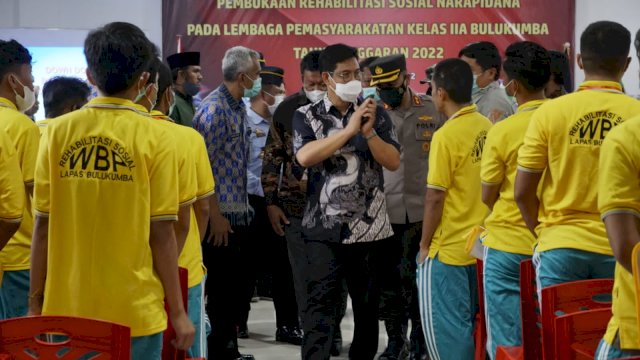 Wakil Bupati Bulukumba, Andi Edy Manaf menghadiri kegiatan rehabilitasi yang digelar di Lembaga Permasyarakatan kelas II A Bulukumba, Kamis (27/1/2022). (ISTIMEWA)