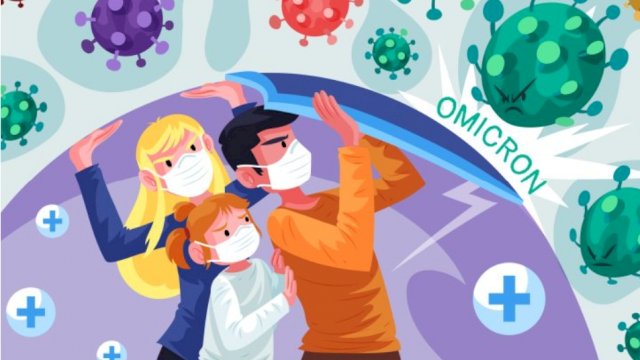 Perlindungan diri terhadap covid-19 varian Omicron. (Ilustrasi)
