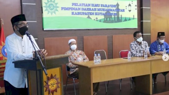 Bupati Kutai Timur Ardiansyah Sulaiman, memberikan sambutan saat membuka Pelatihan Ilmu Fara'idh.