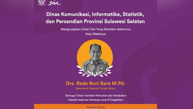 Sekda Toraja Utara Meninggal Dunia, Amson Padolo Sampaikan Duka: Almarhum Sangat Baik