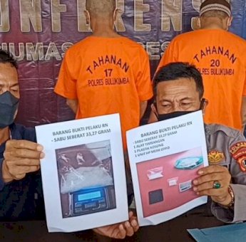 Polisi Ringkus Bandar Narkoba di Bulukumba Dengan Barang Bukti 33, 27 Gram Sabu