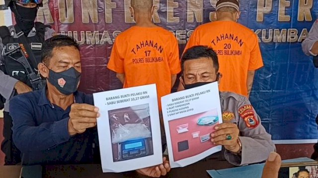 Press release Polres Bulukumba terkait tangkapan bandar narkoba, Rabu (2/2/2022).