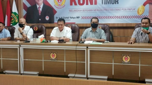 Jumpa Pers KONI Kaltim dengan Awak Media terkait penjaringan calon ketua KONI, Kamis (3/2/2022).