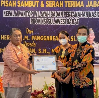 Pisah-Sambut Kakanwil BPN Sulbar, Ombudsman berikan Apresiasi