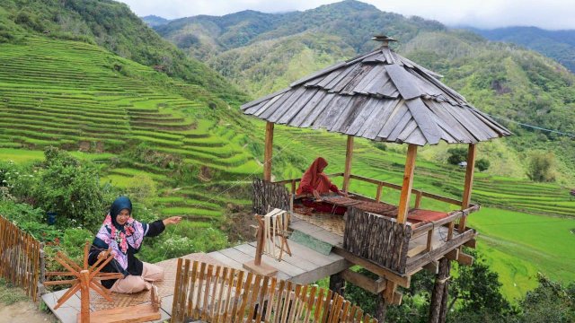 Suasana Desa Wisata Rinding Allo, Kecamatan Rongkong, Luwu Utara. (Istimewa)