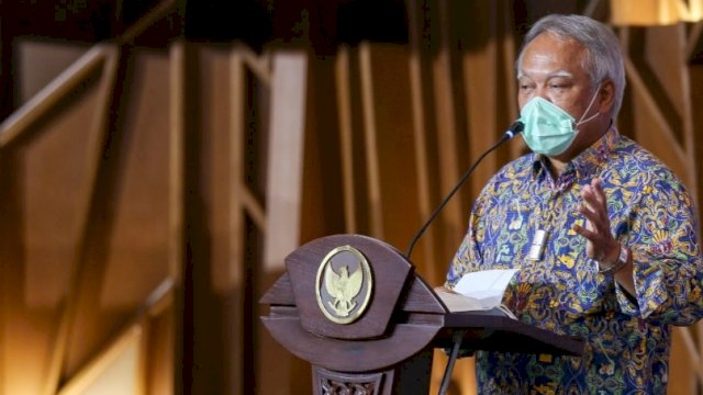 Menteri PUPR, Basuki Hadimuljono saat memberikan arahan kepada ASN PUPR, Rabu (9/2/2022). Foto: Humas