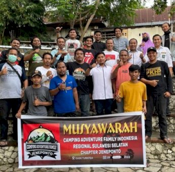 Hobby Camping, Anggota DPRD Ini Terpilih Aklamasi Pimpin CAF Jeneponto